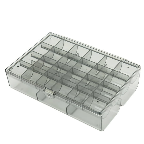 Organizador De Joyas De Acrílico, Contenedores De Almacenamiento De Joyas De Acrílico De Gran Capacidad, 30 Compartimentos, Cubierta Antipolvo Impermeable, Portátil Translúcido