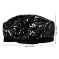 thumbnail image 2 of TEHAUX Beret Negro Vintage Para Mujer Con Lentejuelas Estilo Ideal Para Y Ocasiones Especiales, 2 of 6