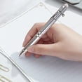 thumbnail image 4 of Retractable Erasable Gel Pen, 0.5mm Smooth Writing for Planner, Note Taking Marker – 1 Piece, Silver, 4 of 5