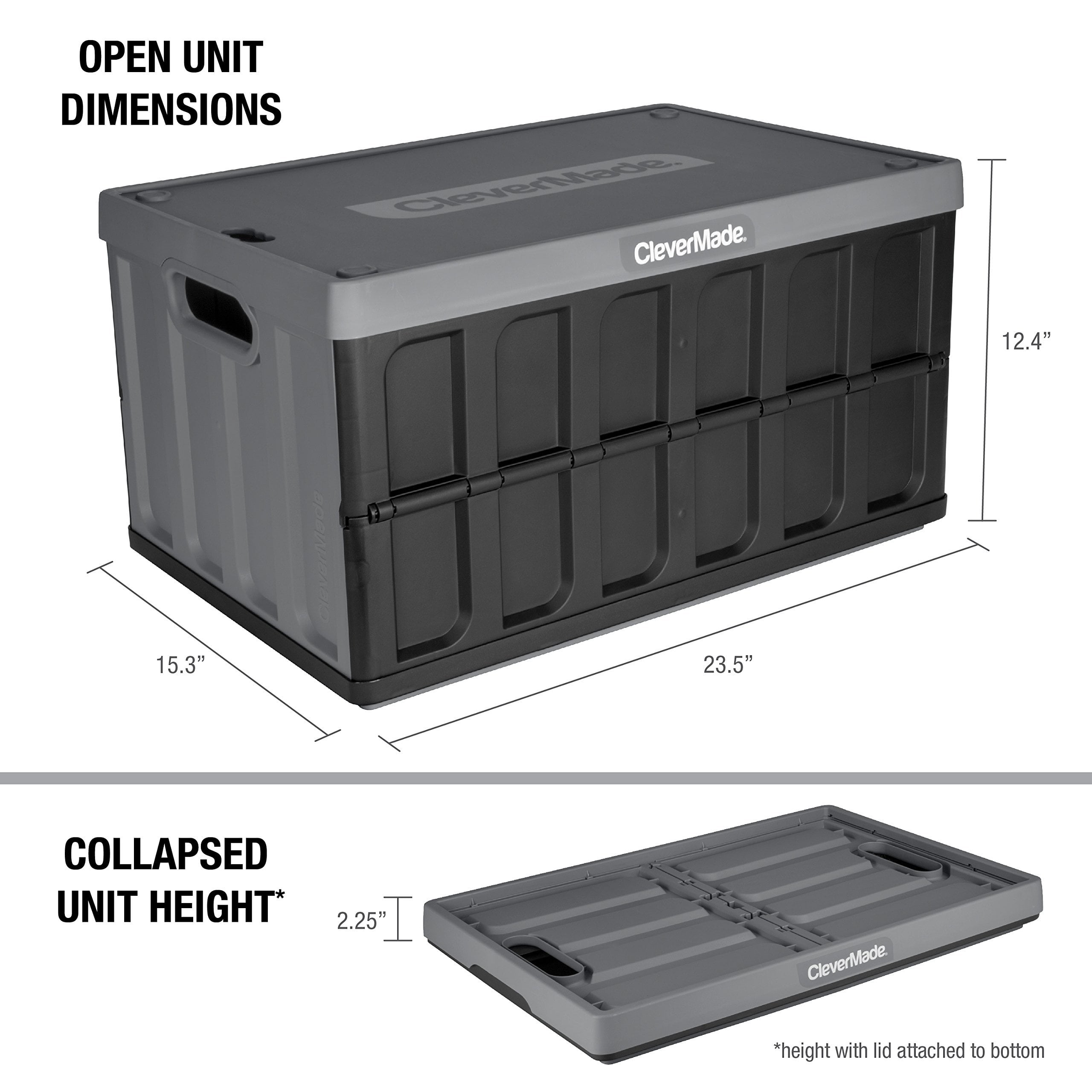 collapsible totes with lid