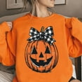 thumbnail image 2 of Makaor Sweatshirt Women Plus Size Halloween Crew Neck Tops Fleece Long Sleeve Pullover Pumpkin Casual Fall Clothes, 2 of 8
