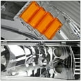 thumbnail image 2 of DNA Motoring For 97-04 Dodge Dakota Durango Chrome Amber Corner Diamond Headlight Lamps Pair, 2 of 4