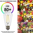 thumbnail image 5 of Energetic ST18 Filament LED Light Bulb 6.5W 60W Equivalent 750LM 3CCT Selectable 2700K/3500K/5000K E26 with Hidden Switch Dimmable Vintage Edison Light Bulb 4-Pack, 5 of 5