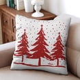 thumbnail image 6 of Merry Christmas Tree Snowman Santa Claus Throw Pillow Case Beautiful Throw Pillow Case Set of 4 Vintage Pillowcase for Couch Sofa Bed Farmhouse, 6 of 7