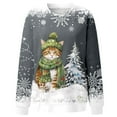thumbnail image 4 of adviicd Christmas Sweatshirts for Women Funny Cat Sweatshirts Pullover Xmas Shirts Fashion Tops Winter Clothes (Grey, XXL), 4 of 4