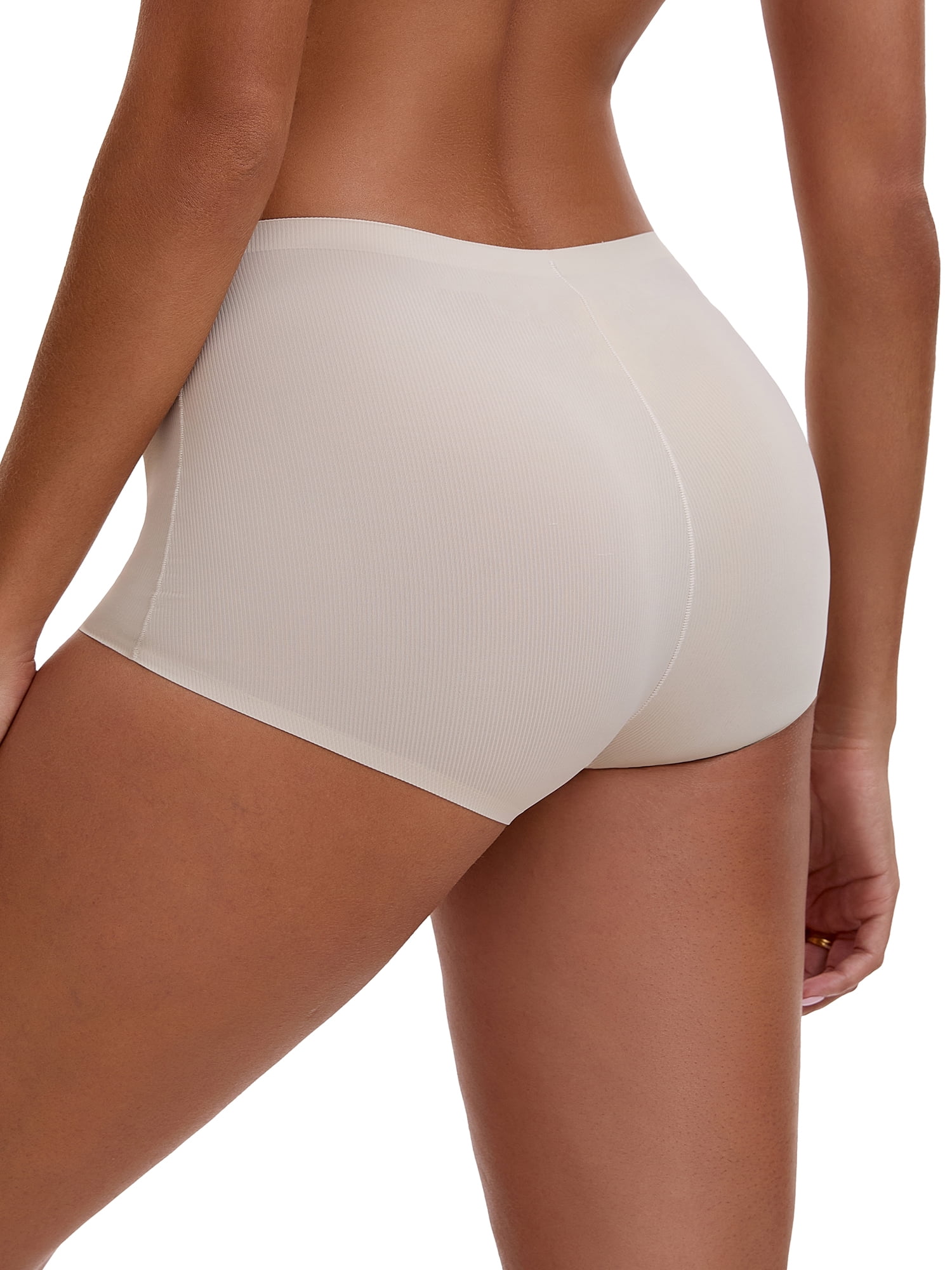 Unique Bargains Women's High Waist Seamless Ice Silk Breathable Boyshorts XL Beige