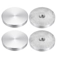 thumbnail image 1 of Unique Bargains M10 Thread 50mm Diameter Round Shape Aluminum Disc Hardware 4pack Aluminum Circle Disc Glass Top Adapter for Glass Table, 1 of 5
