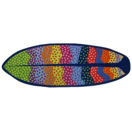 Fun Rugs Surf Time Collection Wavy Ocean Area Rug-Size:19" x 58"