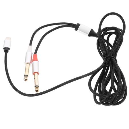 BESTYASH USB to Audio Adapter Audio Cable Black Aluminum Audio Transmission Home Audio Setup 1Pcs Back to School