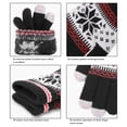 thumbnail image 3 of Guantes De Navidad Con Estampado De Copos De Nieve Guantes Cálidos De Invierno Con Pantalla Táctil Guantes Forrados De Vellón De Punto Para Mujeres Hombres Vogacara HA038852-00, 3 of 6