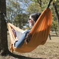 thumbnail image 2 of Equip Recycled Polyester Camping Travel Hammock, 1Person Turmeric Yellow, Size 108" L x 56" W, 2 of 8
