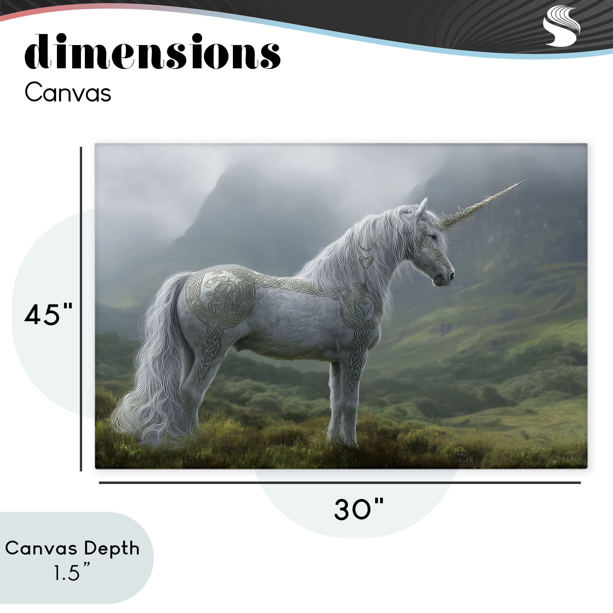Stupell Industries Elegant Celtic Unicorn Canvas Wall Art, design by The Wands Want