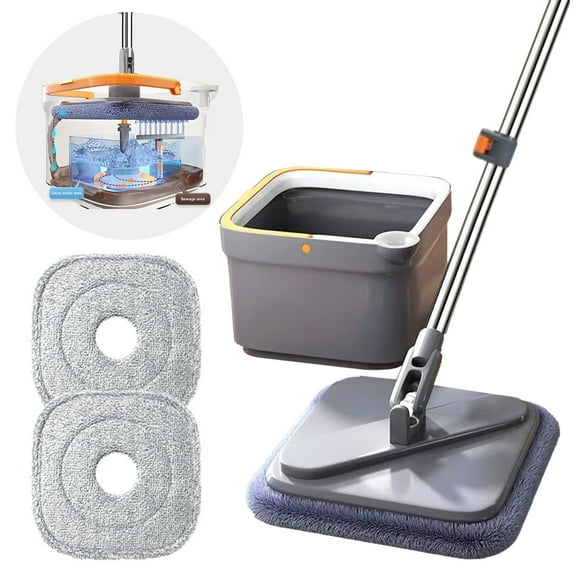 ACDANC 2026 New 360 Degree Rotating Square Mop Bucket Set with Self Separation - System Retractable Handle Wet Dry Microfiber Cleaning Mop