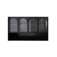 thumbnail image 5 of 47.25"Glass Wall Cabinet, Metal Storage Cabinet with 4 Doors and Open Storage Shelves, Wall-Mounted, Kitchen Pantry Cabinet for Kitchen, Living Room, Bathroom, 5 of 7
