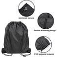 thumbnail image 5 of EcoNesxp High-end 20-piece black polyester drawstring backpack Fitting Fitting 20-piece black polyester drawstring backpack, 5 of 5