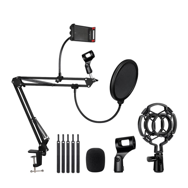 Soporte de micrófono voladizo NB35 Soporte de clip para grabación de micrófono de condensador de escritorio Opción 4 perfke Soporte de micrófono