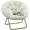 White, variant on Cozy Saucer Chairs Faux Fur Living Room Reading Lounge Furniture Folding Comfy with Soft Thick Padded Seat Metal Frame Modern Style for Bedroom Home