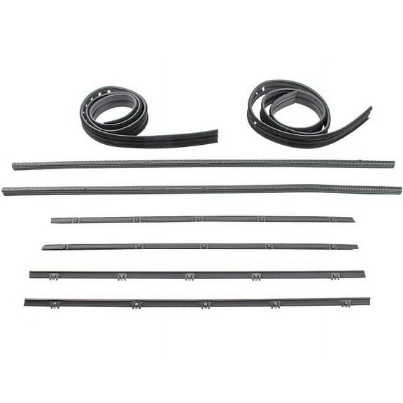 Door Window Belt Weatherstrip Kit 8 Piece - Compatible with 1971 - 1972 GMC Sprint