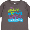 thumbnail image 4 of Inktastic World’s Best Crane Operator Daddy Boys or Girls Long Sleeve Toddler T-Shirt, 4 of 5