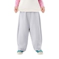 thumbnail image 3 of EnJoCho Girls Sweatpants Wide Leg Elastic High Waist Loose Straight Soft Trousers Relaxed Fit Bottoms For Kids Spring Fall Daily Streetwear School Active Wear, 3 of 6