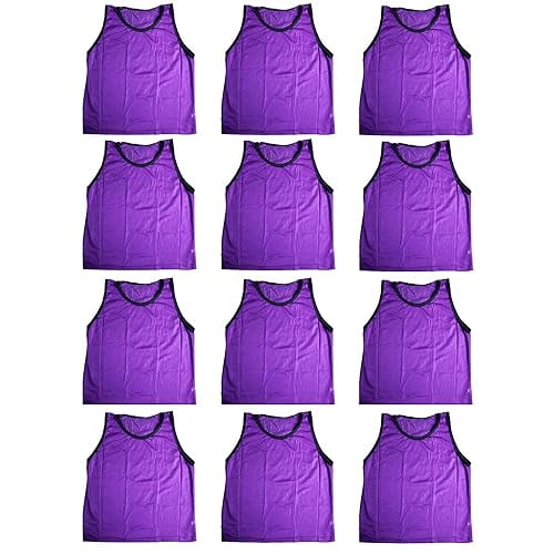 Adult Purple Scrimmage Training Vests Pinnies, Quantity 12