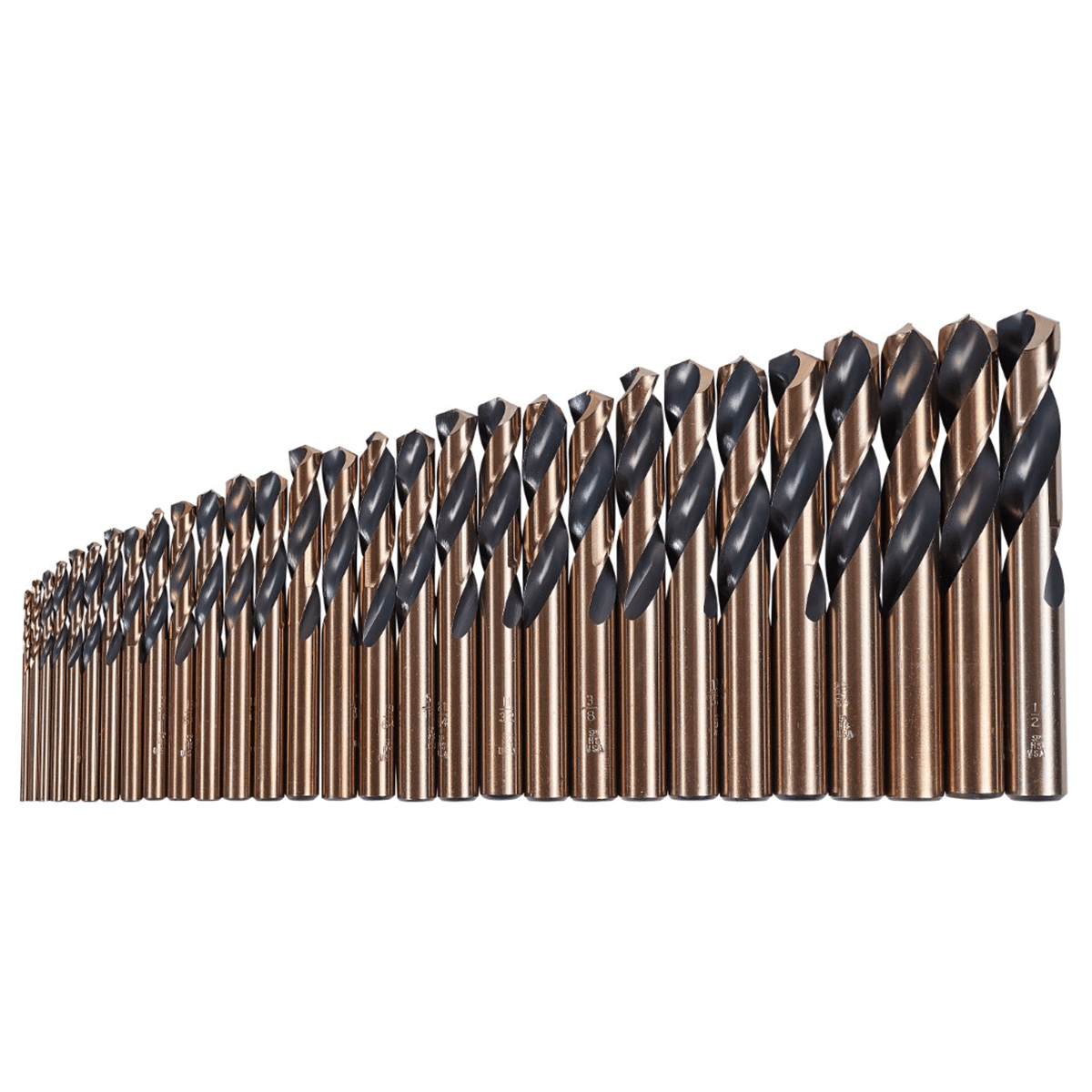 KnKut 29 Piece Short Stubby Length Drill Bit Set 1/16"-1/2" by 64ths