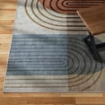 thumbnail image 5 of TOWN & COUNTRY EVERYDAY Avani Retro Arch Everwash® Washable Area Rug with Non-Slip Backing, Pet Friendly Rug, Beige/Rust, 5'2"x7'2", 5 of 13