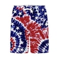 thumbnail image 2 of Abcnature Men's Athletic Shorts, Sports Gym Running Short Pants, Men Independence Day Striped Flag Print Shorts, Elastic Waist Beach, Cargo Casual Hiking Shorts Red XL, 2 of 3