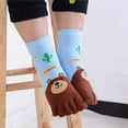 thumbnail image 6 of 5 Pairs Toddler Baby Girls Boys Cotton Hosiery Toe Socks Cute Kids Cartoon Animal Five Fingers Crew Ankle Socks, 6 of 6