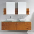 thumbnail image 2 of Virtu USA Clarissa 72'' Double Bathroom Vanity Set with Tempered Glass Top and Mirror, 2 of 2