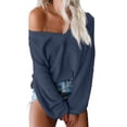 thumbnail image 1 of Jersey ReachMe de punto holgado con hombros descubiertos para mujer, 1 of 4