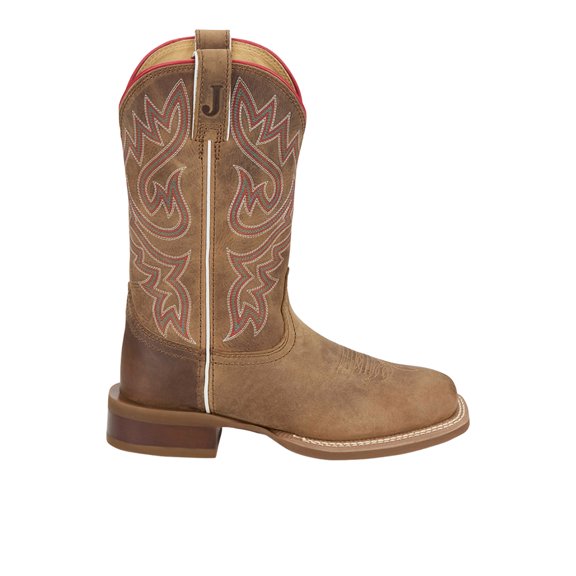 Justin Boots Womens Sugar Square Toe Pull On Cowboy Mid Calf Boots