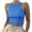 Sky Blue, variant on cocolona Womens Summer Crop Tank Tops Sleeveless Crew Neck Ribbed Slim T-shirts