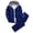 Blue, variant on Iaqnaocc Sweat Suit for Men 2 Piece Set Plaid Athletic Casual Button Down Hoodie and Wide Leg Sweatpants Work Out Fall Sweatsuits for Men with Pocket Blue M