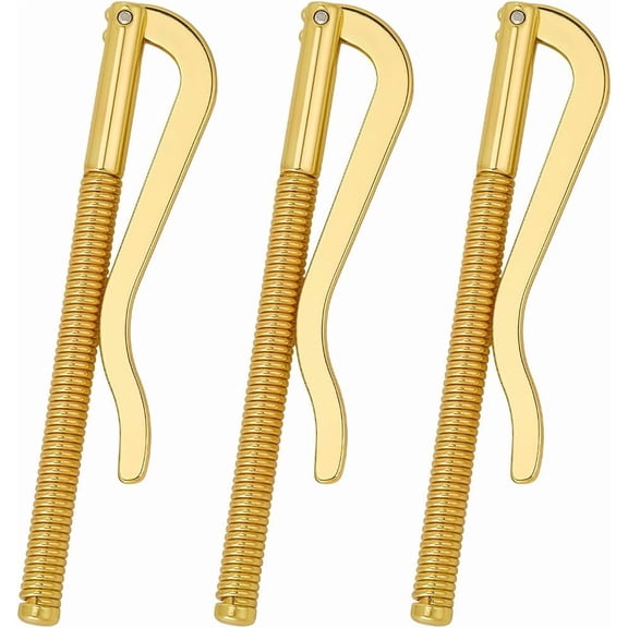 4Pcs Spring Metal Money Clip 80MM Wallet Spring Clip Insert Bar Replacement Parts Golden Alloy Money Clamp Cash Credit Card Holder for Bifold Leather Wallet Purse Men Women Supplies 1set