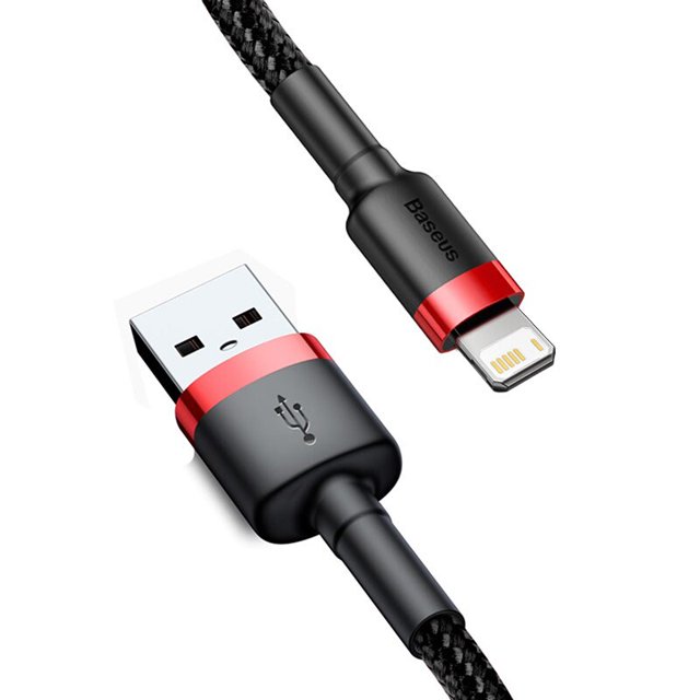 Baseus 2.4A Cable USB de carga rápida para iPhone 12 11 Pro Max Xs Xr X 8 Plus Cable para iPhone 7 SE ipad air mini 4 Cable cargador Tan Jianjun unisex