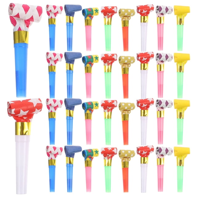 KAKOWELY 100 sopladores de fiesta divertidos para fiestas de cumpleaños, sopladores musicales para fiestas, matracas