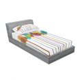 thumbnail image 3 of Winery Bedding Set with Sheet & Covers, Colorful Wine Glasses Alcohol Drink Beverage Fizzy Champaigne Party Bar Art Design, Printed Bedroom Decor 2 Shams, 4 Sizes, Multicolor, by Ambesonne, 3 of 3