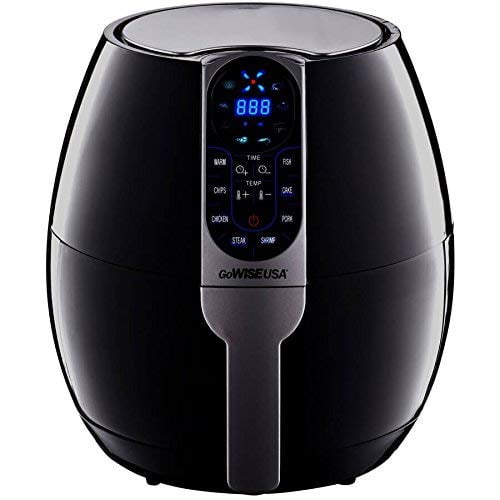 GoWISE USA Friteuse à Air Chaud Programmable de 3,7 Pintes avec 8 Préréglages de Cuisson, GW22638 - Noir
