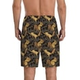 thumbnail image 3 of Kdxio Squirrel Gathering Nuts Print Mens Sleep Shorts Bottoms Soft Comfy Pajama Wear Pants with Drawstring Pockets, 3 of 7