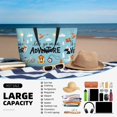 thumbnail image 5 of Wukai Let's Go on an Adventure Print Zipper Bag,large Beach Tote Bag,Waterproof Sandproof Bag,Grocery and Picnic Tote Travel Bag, 5 of 5