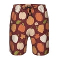 thumbnail image 3 of Honeii's Happy Thanksgiving Day Print Men's Casual Shorts with Drawstring，Swim Trunks Quick Dry Beach Shorts, 3 of 5