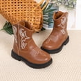 thumbnail image 7 of Dakaela 1.5Y-7Y Girls Cowgirl Boots Toddler Boys Cowboy Boot for Little Kids Embroidery Western Riding Mid Calf Booties, 7 of 7