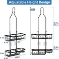 thumbnail image 4 of Upgraded Extended Length Shower Organizer with Hooks, Rustproof Shampoo Soap Holder, Large Hanging Bathroom Caddy, 4 of 6