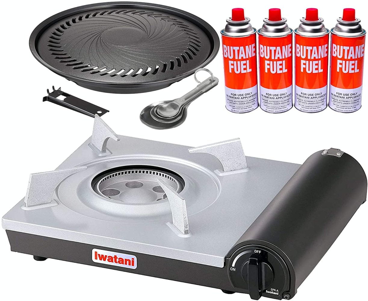 MilcTabe Iwatani BBQ Bundle EPRA Portable Butane Stove + Plate CBP
