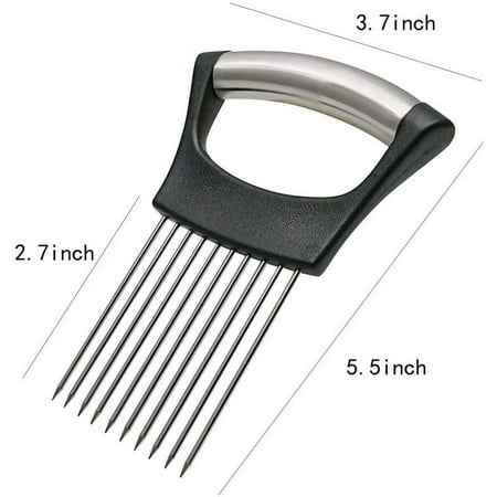 

Stainless Steel Onion Slice Holder 2024 New Onion Holder for Slicing ultifunctional Fruit Egg Slicer Onion Pin Slicer Loose Meat Pin Kitchen Chopper Slicing Tool for Onion Potato Lemon