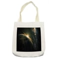 thumbnail image 1 of Galaxy Tote Bag, Sunrise View of the Planet Earth from Space with Stars in Milky Way Outer Space Art Print, Cloth Linen Reusable Bag for Shopping Books Beach and More, 16.5" X 14", Cream, by Ambesonne, 1 of 2
