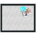 thumbnail image 2 of PinPix 19x15 Custom Cork Bulletin Board Modeco Zig Zag Grey Poster Board Has a Fabric Style Canvas Finish, Framed in Modeco Zig Zag Grey, by ArtToFrames (PinPix-1508), 2 of 5