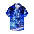 thumbnail image 5 of JURANMO Deal Of The Day Prime Today Mens Big and Tall Hawaiian Shirts Fashion Christmas Tree Graphic Tees Tops Casual Button Down Short Sleeve Blouse Tropical Vacation Holiday Beach Shirt Blue XXXL, 5 of 6
