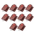 thumbnail image 1 of Unique Bargains Door Bolt Lock, 2-inch Plastic Sliding Flush Barrel Latch with Switch Button 10 Pcs (Brown), 1 of 3
